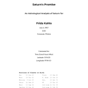 Saturn’s Promise Lifetime Astrology Report