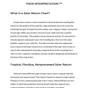 Solar Return Birthday Astrology Report