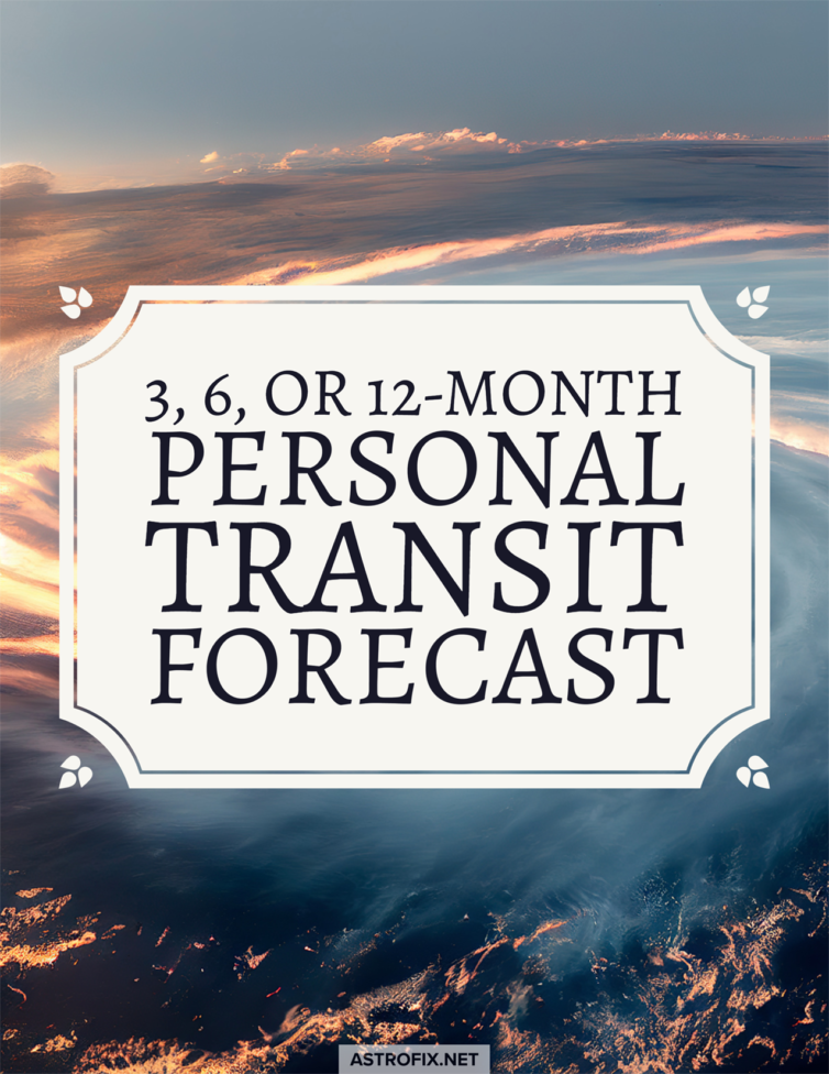 3, 6, or 12-Month Personal Transit Forecast