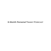 Cosmo 3, 6, or 12-Month Personal Transit Forecast