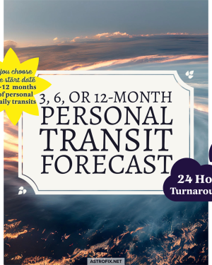 3, 6, or 12-Month Personal Transit Forecast