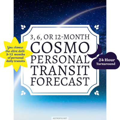 Cosmo 3, 6, or 12-Month Personal Transit Forecast