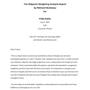 Midpoint Weighting Analysis Astrology Report