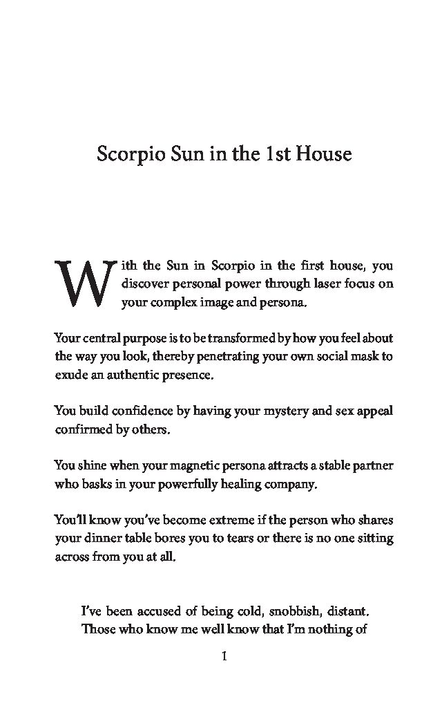 Scorpio Sun in Houses Astrology eBook