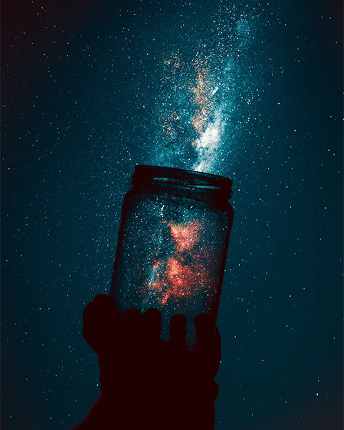 Person holding a jar capturing the milky way, from Pexels-photo