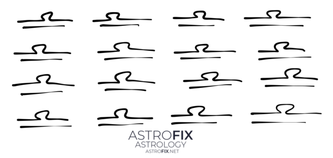 AstroFix.net Hand Drawn Libra Astrology Glyphs