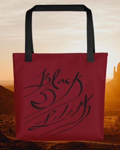 Black Moon Lilith Wingscript Tote bag