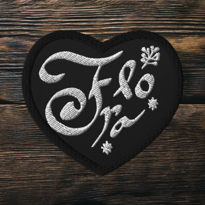 Flora Embroidered Heart Patch