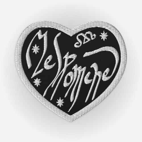 Melpomene Embroidered Heart Patches