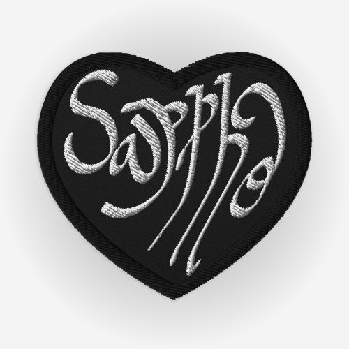 Sappho Embroidered Heart Patches