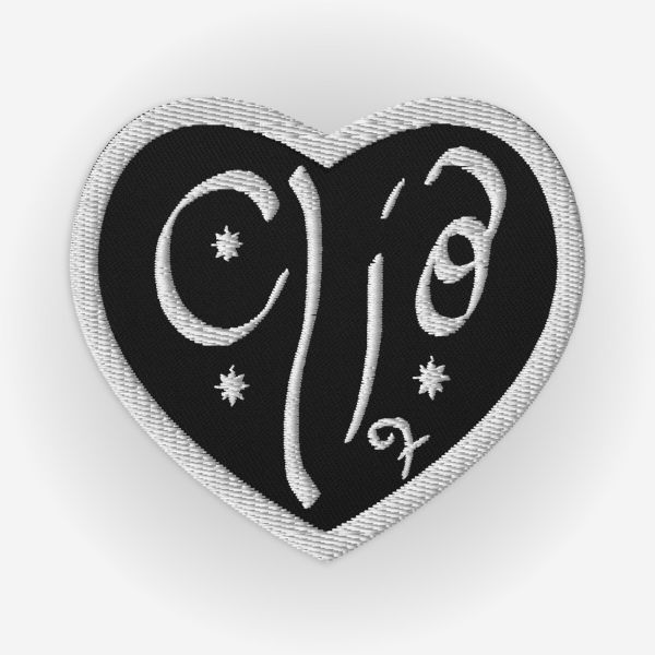 Clio Muse of History Embroidered Heart Patch