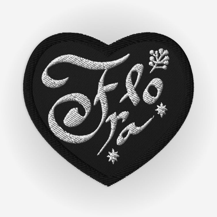 Flora Embroidered Heart Patch