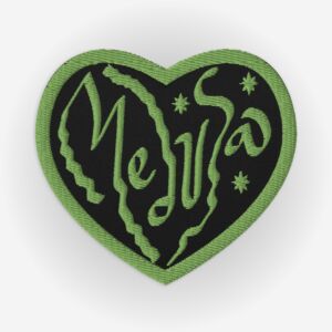 Medusa Embroidered Heart Patch