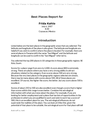 My Best Places in Southeast Asia AstroCartography Report