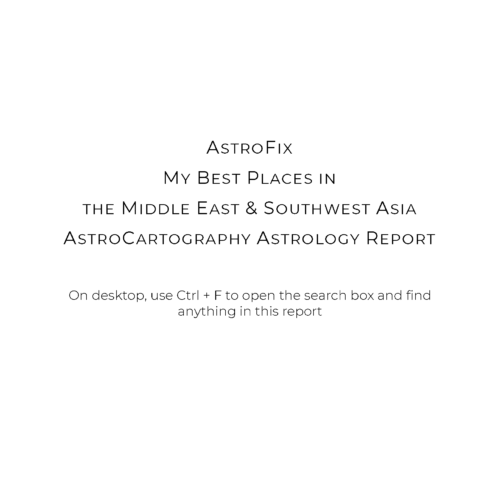 My Best Places in the Middle East AstroCartography Report