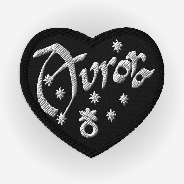 Aurora Embroidered Heart Patches