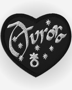 Aurora Embroidered Heart Patches