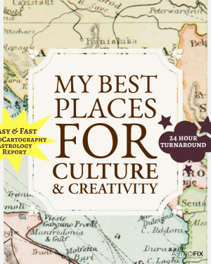 My Best Places for Creativity & Culture AstroCartography Report