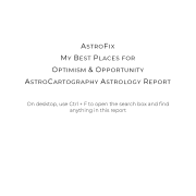 My Best Places for Optimism & Opportunity AstroCartography Report