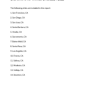 California Top Ranked Cities AstroCartography Report