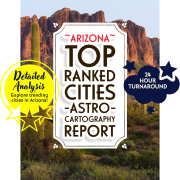 Arizona Top Ranked Cities AstroCartography Report