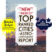 New Mexico Top Ranked Cities AstroCartography Report