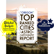 Oregon Top Ranked Cities AstroCartography Report