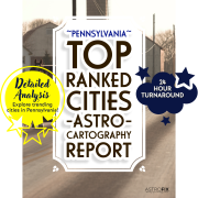 Pennsylvania Top Ranked Cities AstroCartography Report