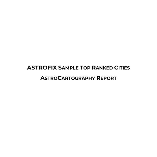 South Dakota Top Ranked Cities AstroCartography Report