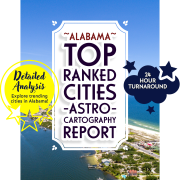 Alabama Top Ranked Cities AstroCartography Report