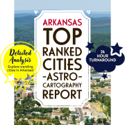 Arkansas Top Ranked Cities AstroCartography Report
