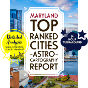 Maryland Top Ranked Cities AstroCartography Report