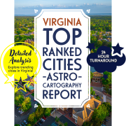 Virginia Top Ranked Cities AstroCartography Report