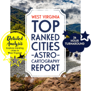West Virginia Top Ranked Cities AstroCartography Report