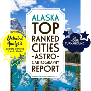 Alaska Top Ranked Cities AstroCartography Report