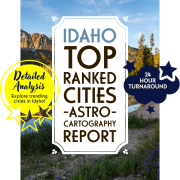 Idaho Top Ranked Cities AstroCartography Report