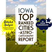 Iowa Top Ranked Cities AstroCartography Report