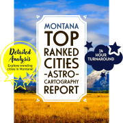 Montana Top Ranked Cities AstroCartography Report