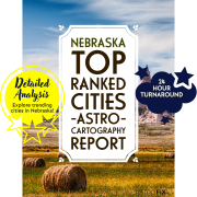 Nebraska Top Ranked Cities AstroCartography Report