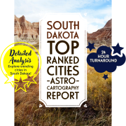 South Dakota Top Ranked Cities AstroCartography Report