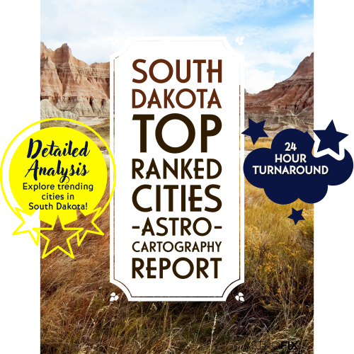 South Dakota Top Ranked Cities AstroCartography Report