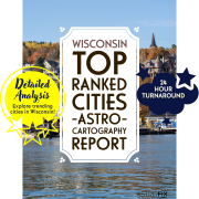 Wisconsin Top Ranked Cities AstroCartography Report