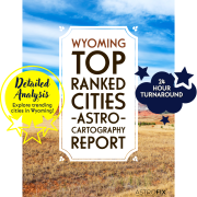Wyoming Top Ranked Cities AstroCartography Report