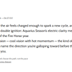 Daily Artifact — February 15, 2026 (Aquarius Season + Year of the Fire Horse)